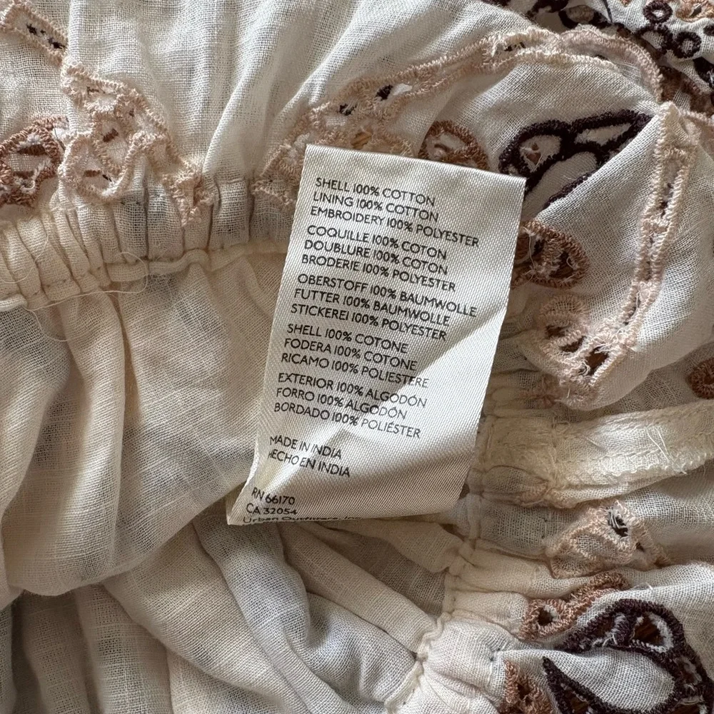 NWT Anthropologie Embroidered Eyelet Peplum Top - Picture 8 of 8